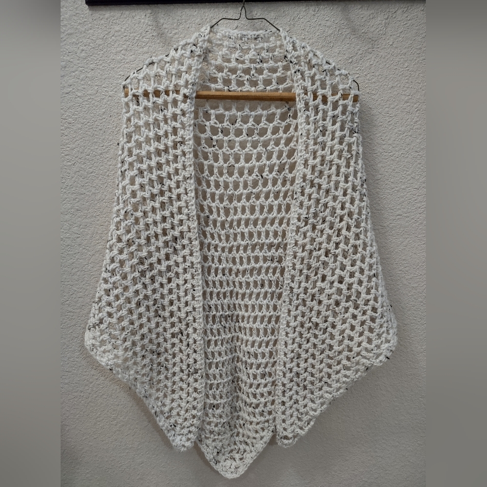 Crochet Shawl Wrap Poncho Cape Shrug Warm Wear Sweater